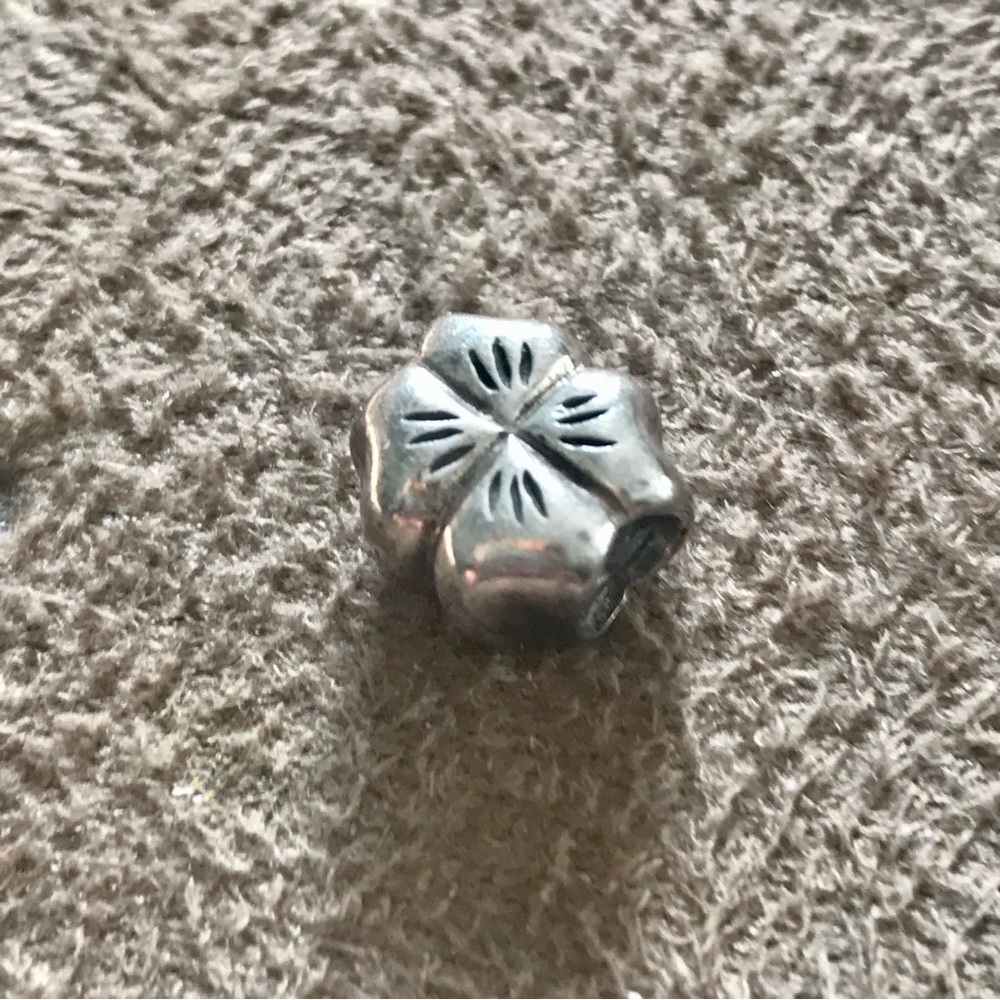 Retired Pandora Silver Flower Charm